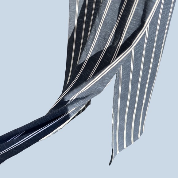 ROXY NAVY BLUE STRIPED MIDI DRESS - Picture 3 of 5